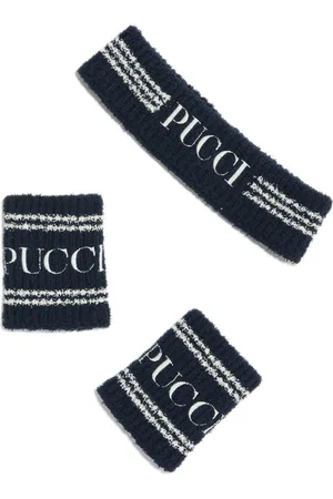 Puccini Logo-embroidered cotton headband