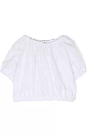 DOUUOD KIDS Girls Shirts - Embroidered cotton blouse