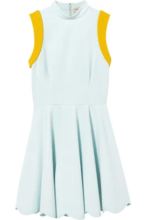 Puccini Contrast-trim flared dress