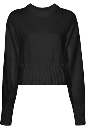 Proenza Schouler Women Long Sleeve - Long-sleeve cropped knitted sweater