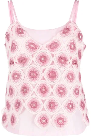 Comme des Garçons Macram??-overlay cami top