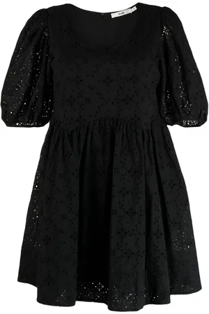 B+AB Puff-sleeved lace dress