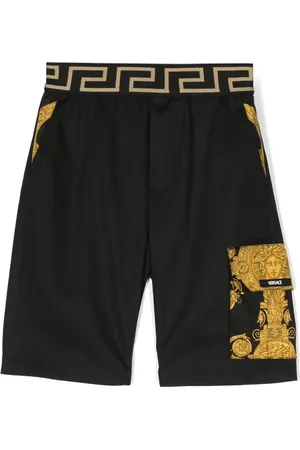 VERSACE Baroque-print cotton shorts