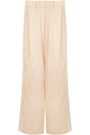 Olympiah Lace-trim wide-leg trousers