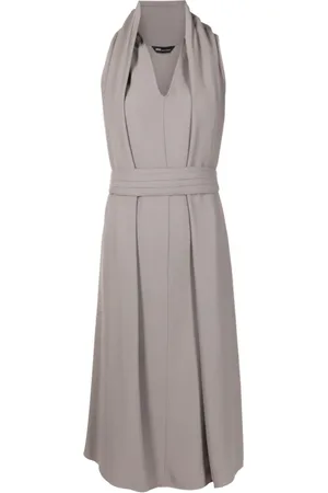 Uma Raquel Davidowicz Torpedo halterneck belted-waist dress