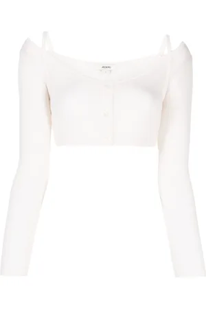 Jason Wu Rib-knit long-sleeved crop-top