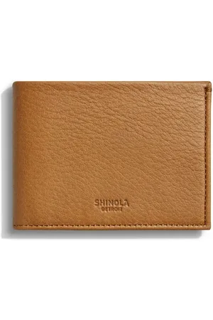 SHINOLA Slim grained-leather bi-fold wallet