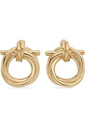 Salvatore Ferragamo Gancini twisted hoop earrings