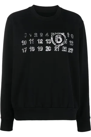 Maison Margiela Numbers-motif cotton hoodie
