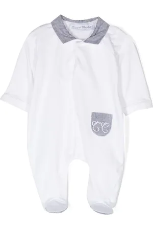 Tartine Et Chocolat Logo-embroidery contrasting-collar pajama
