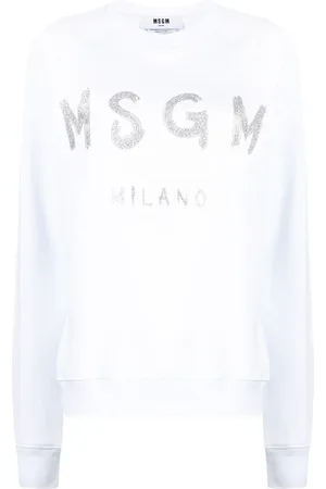 Msgm Logo-print cotton sweatshirt
