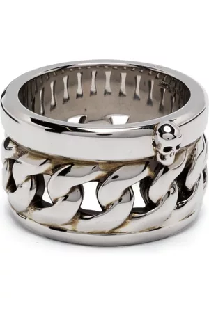 Alexander McQueen Men Rings - Chain-motif band ring