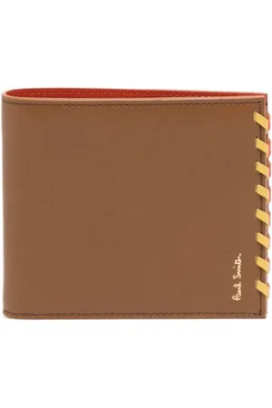 Paul Smith Logo-embossed Leather Billfold Wallet in Brown for Men