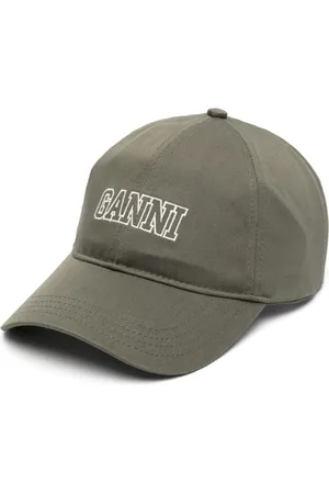 Ganni Logo-embroidered cotton cap