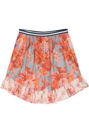 ZIMMERMANN Floral-print ruffle-detail skirt