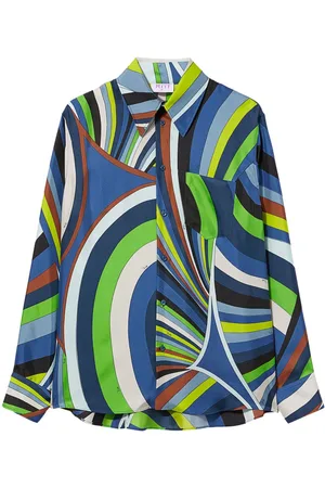 Puccini Iride-print silk shirt