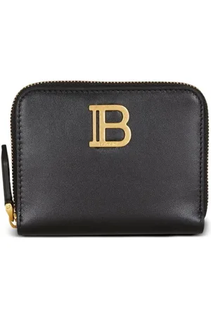 Balmain B-Buzz logo-plaque leather wallet
