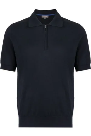N.PEAL Knitted half-zip polo shirt