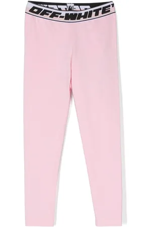 OFF-WHITE Logo-waistband cotton leggings