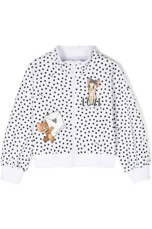 MONNALISA Jerry Chérie polka-dot bomber jacket