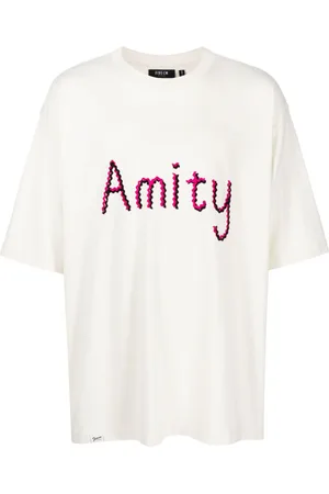 FIVE CM Slogan-print drop-shoulder cotton T-shirt