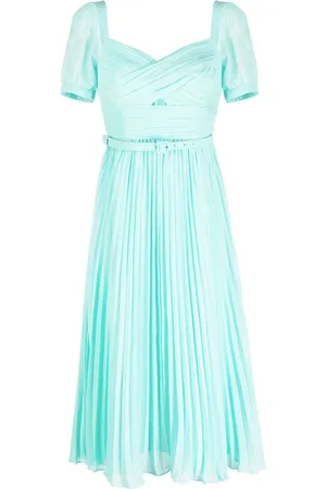 Self-Portrait Belted pliss?? midi dress