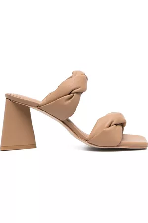 Nubikk Women Leather Sandals - Triangle Twist 85mm leather sandals