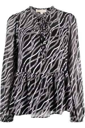 Michael Kors Chain link-print blouse