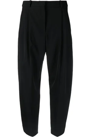 Stella McCartney Tapered-leg cropped wool trousers