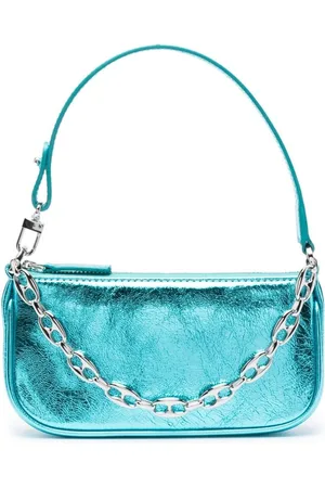 BY FAR green Hologram Leather Rachel Bag