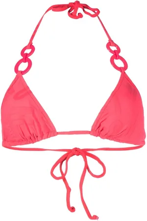 Moschino Logo triangle bikini top
