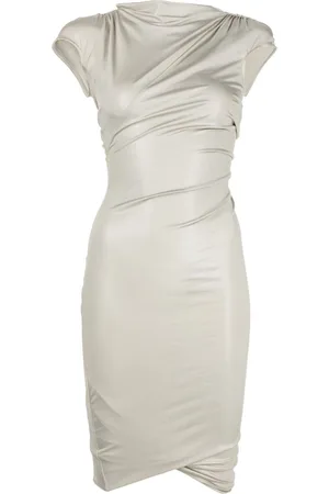 Rick Owens Short-sleeve knot-detail minidress