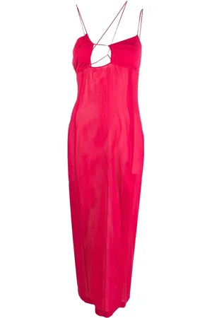 Nensi Dojaka Long asymmetric-neck dress