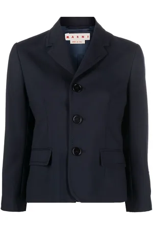 Marni Logo-patch single breasted blazer