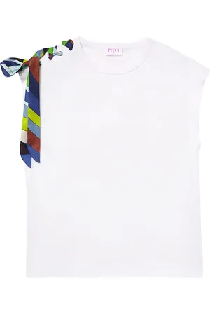 Puccini Iride-print cotton top