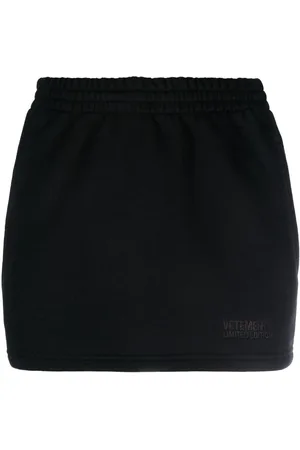 Vetements Elasticated cotton-blend miniskirt