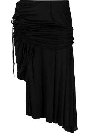 Nº21 Low-rise pleated asymmetric skirt