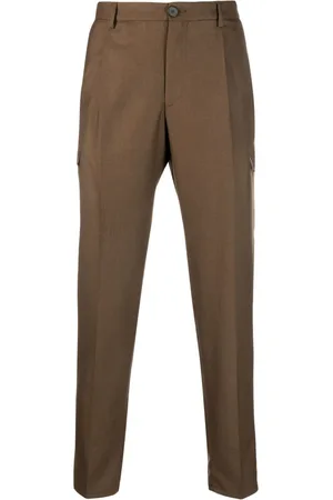 TAGLIATORE Pleated virgin-wool trousers