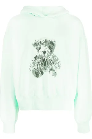 We11 Done Logo-patch cotton hoodie