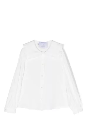 Simonetta Girls Shirts - Bib-collar button-up blouse