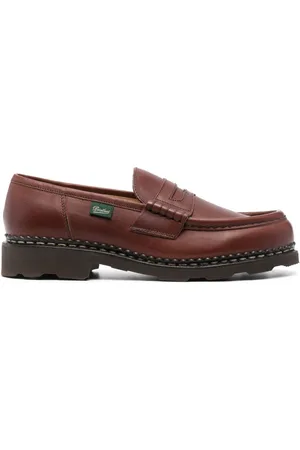 Paraboot Logo-tag calf-leather loafers