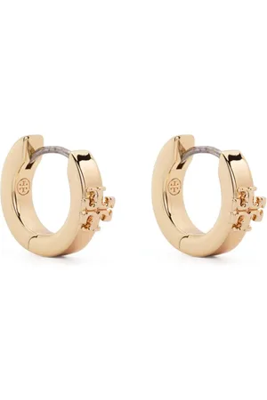 Tory Burch Double T-motif polished earrings
