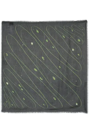 Woolrich X Dani??lle Cathari graphic-print frayed-edge scarf