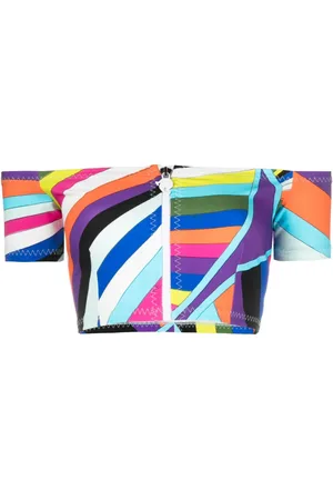 Puccini Iride-Print cropped top