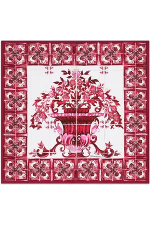 Dolce & Gabbana Majolica-print twill scarf