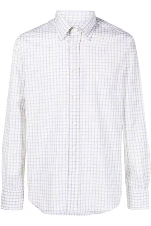 CANALI Men Check Shirts - Fine check-pattern cotton shirt
