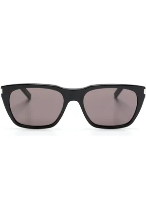 Saint Laurent Logo-engraved-arm cat-eye sunglasses