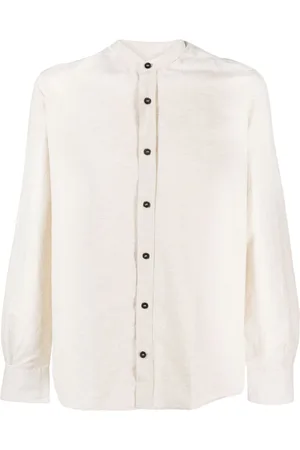 Shanghai Tang tiger-patch Mandarin Collar Shirt - Farfetch