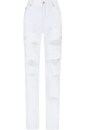 Dolce & Gabbana Distressed straight-leg jeans