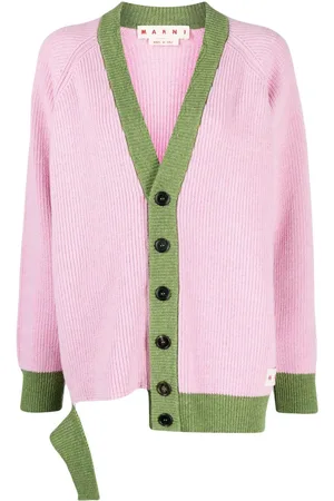 Marni Distressed-finish V-neck cardigan
